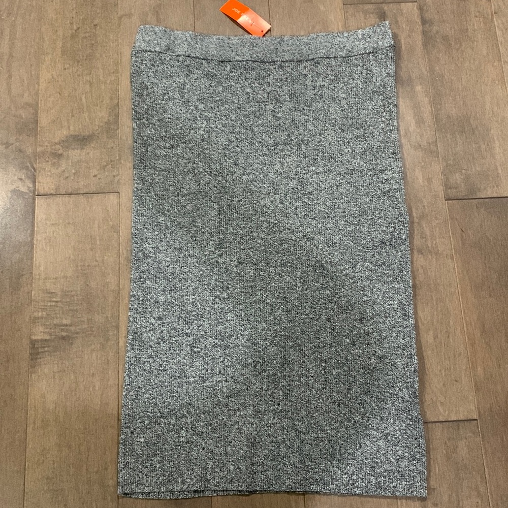 Joe Fresh, grey and black knit stretchy pencil skirt, size: XL